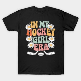 In My Hockey Girl Era Game Day Groovy Hockey T-Shirt